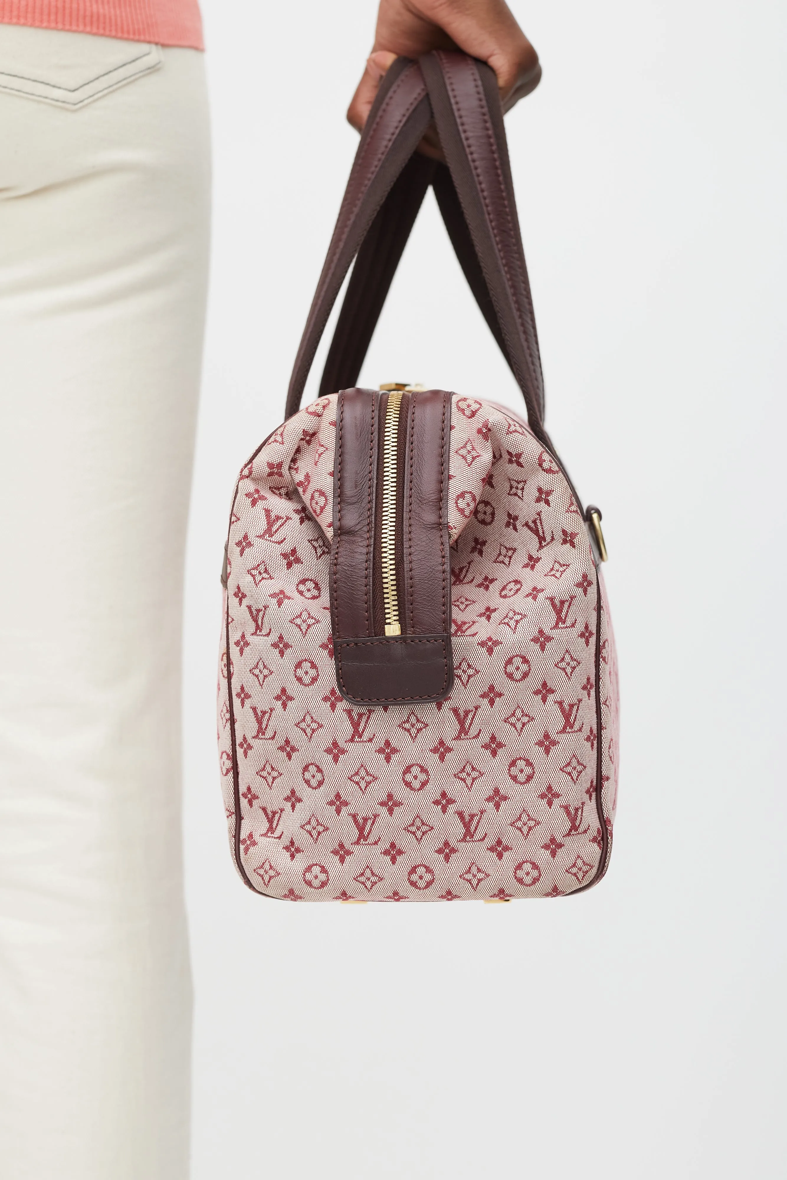 2001 Burgundy Monogram Canvas Josephine Bag