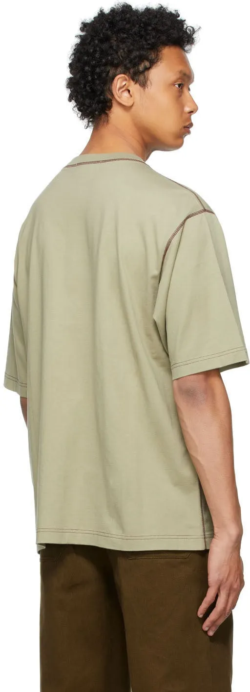 AMBUSH Beige Overstitched Jersey T-Shirt
