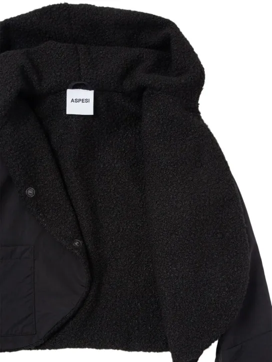ASPESI   Nylon &amp; teddy jacket 