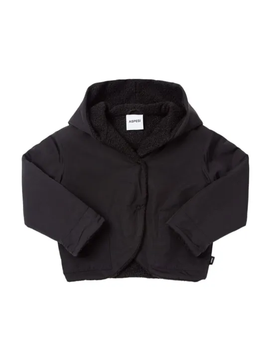 ASPESI   Nylon &amp; teddy jacket 