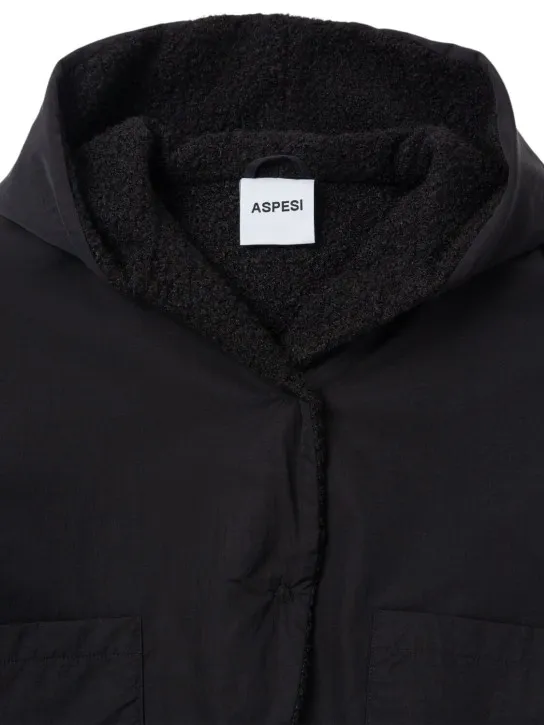 ASPESI   Nylon &amp; teddy jacket 