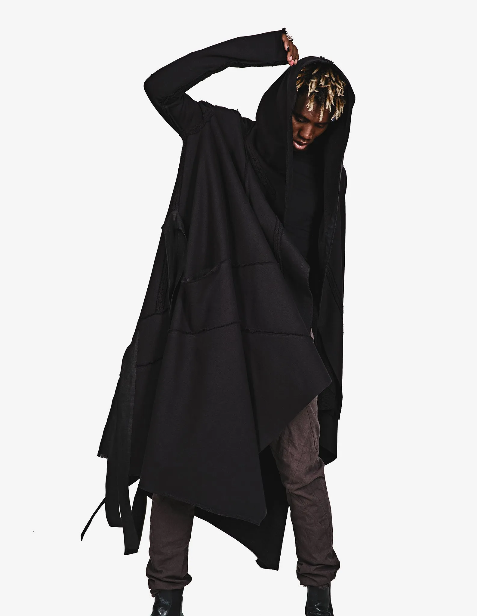 Asymmetric Hooded Cardigan