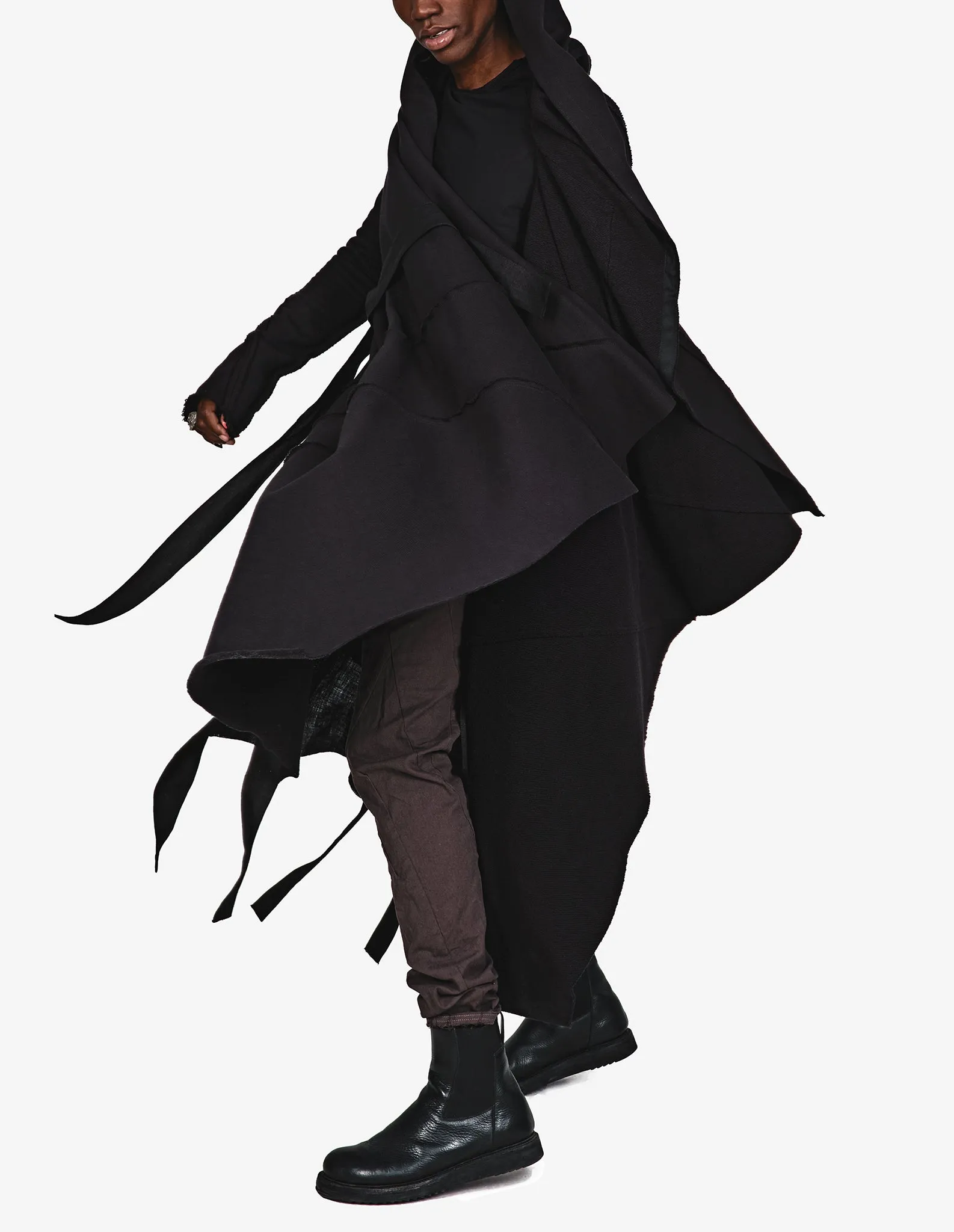 Asymmetric Hooded Cardigan
