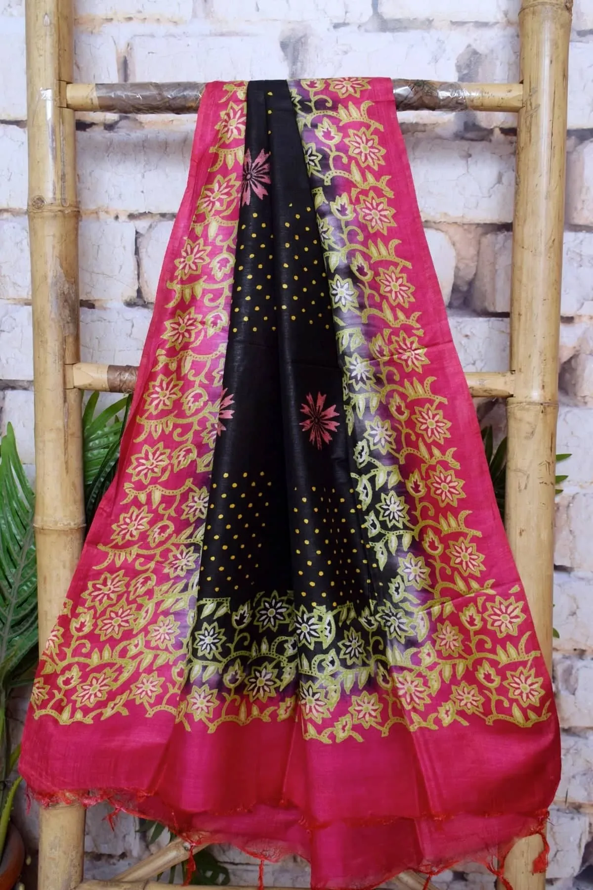 Black Bhagalpuri Cotton Silk Suit