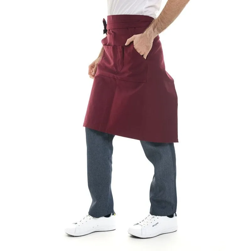 Burgundy Half Kitchen Apron - MANELLI