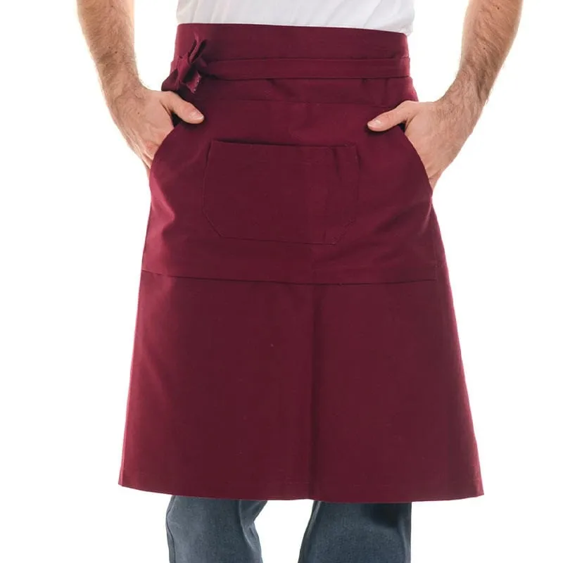 Burgundy Half Kitchen Apron - MANELLI