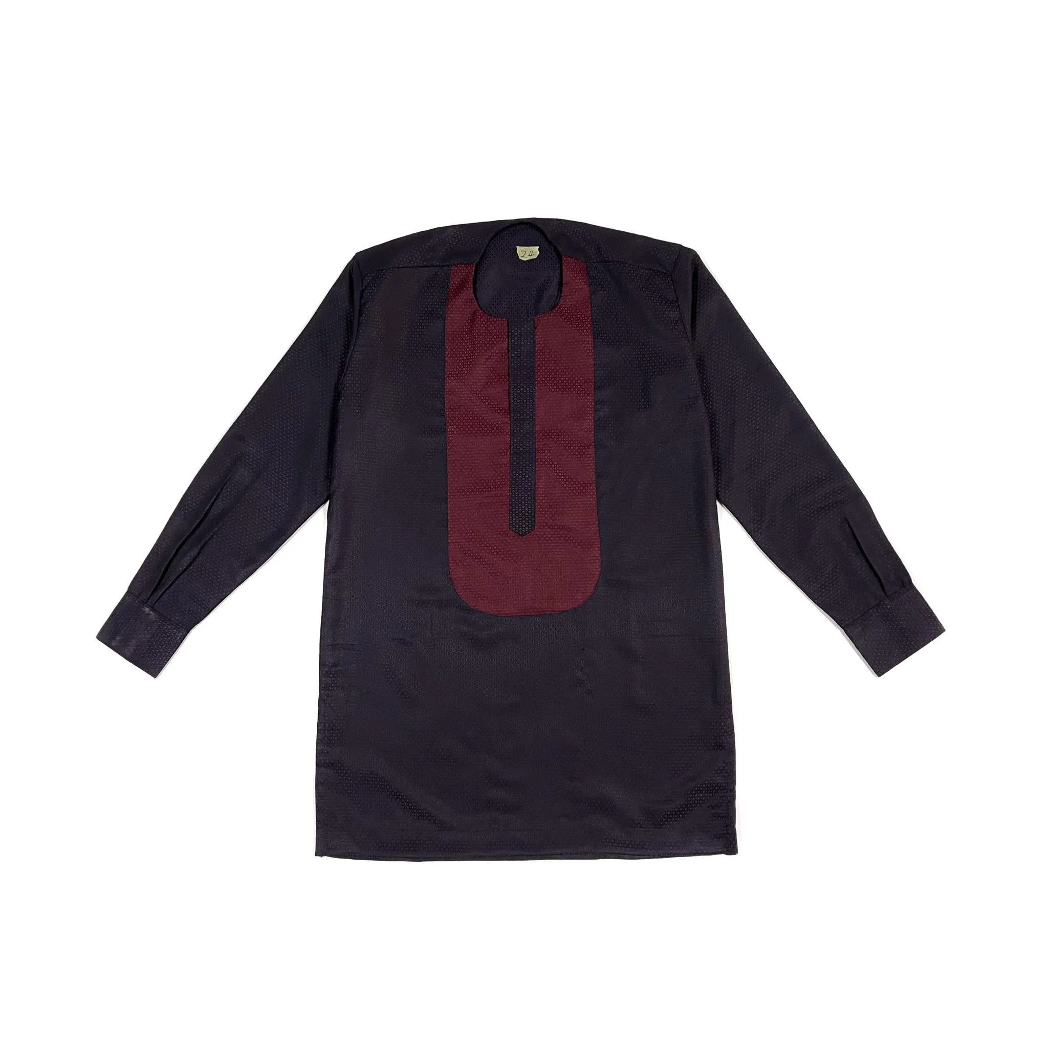 Burgundy Long Sleeve Linen Set