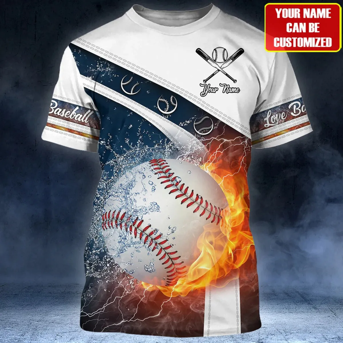 Custom Zip Hoodie Fire Baseball Pattern, Strike Baseball 3D Tee Shirt, Baseball Lover Gifts