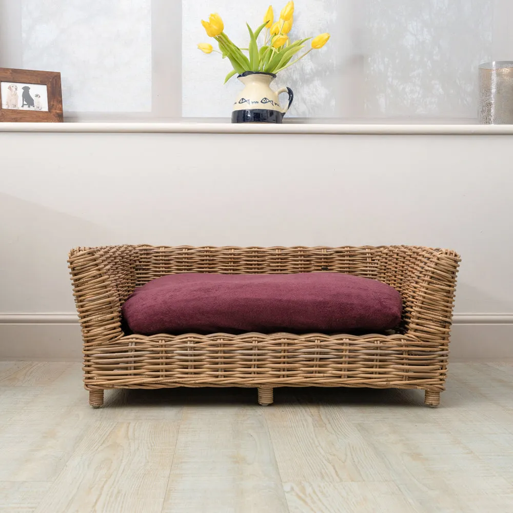 Dog Bed Cover - Burgundy