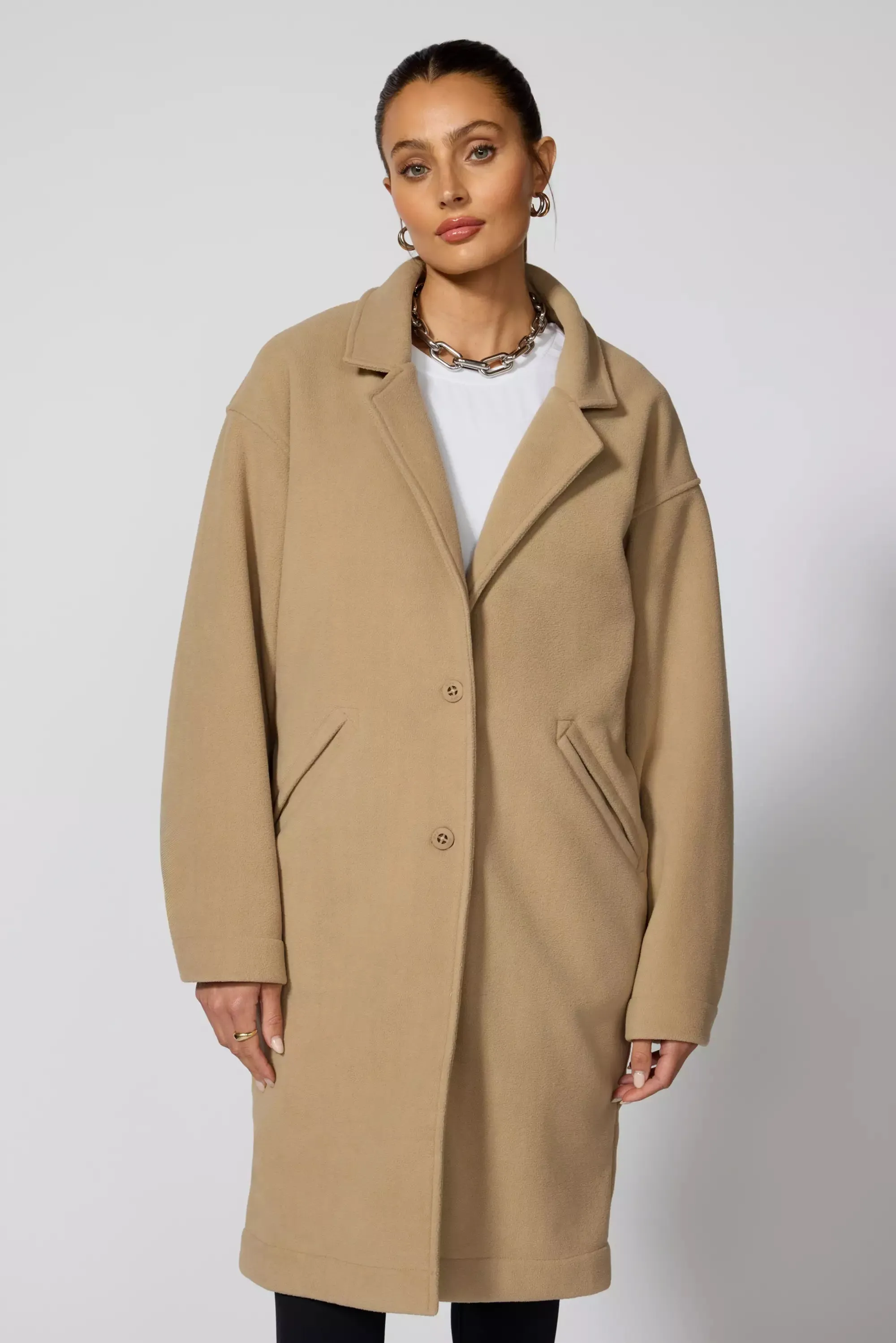 Elevate Fleece Overcoat - New Taupe