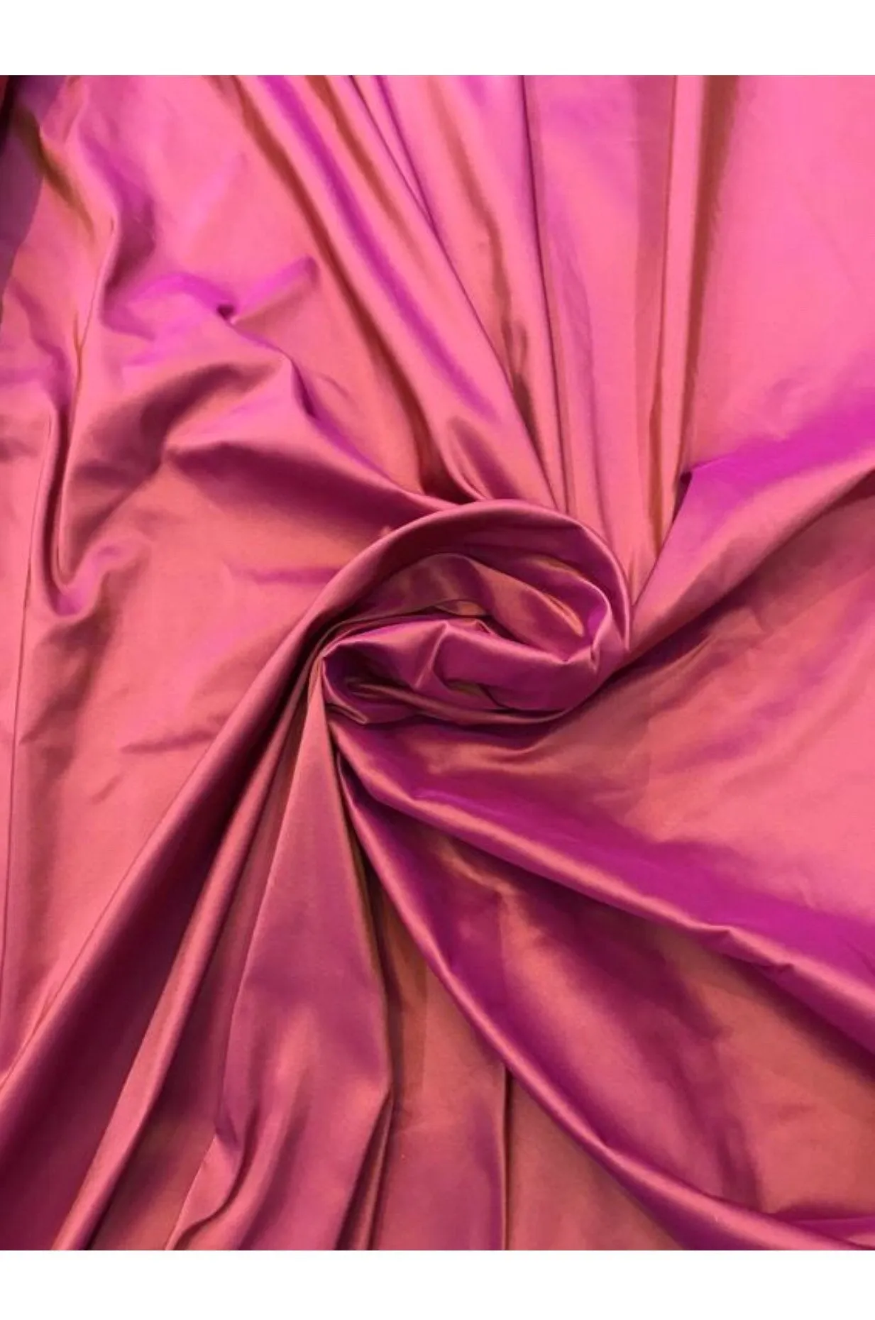 Fusia gold silk taffeta 54&quot; wide   Beautiful fabric beat for structure dresses & gowns   Silk taffeta fabric sold by the yard