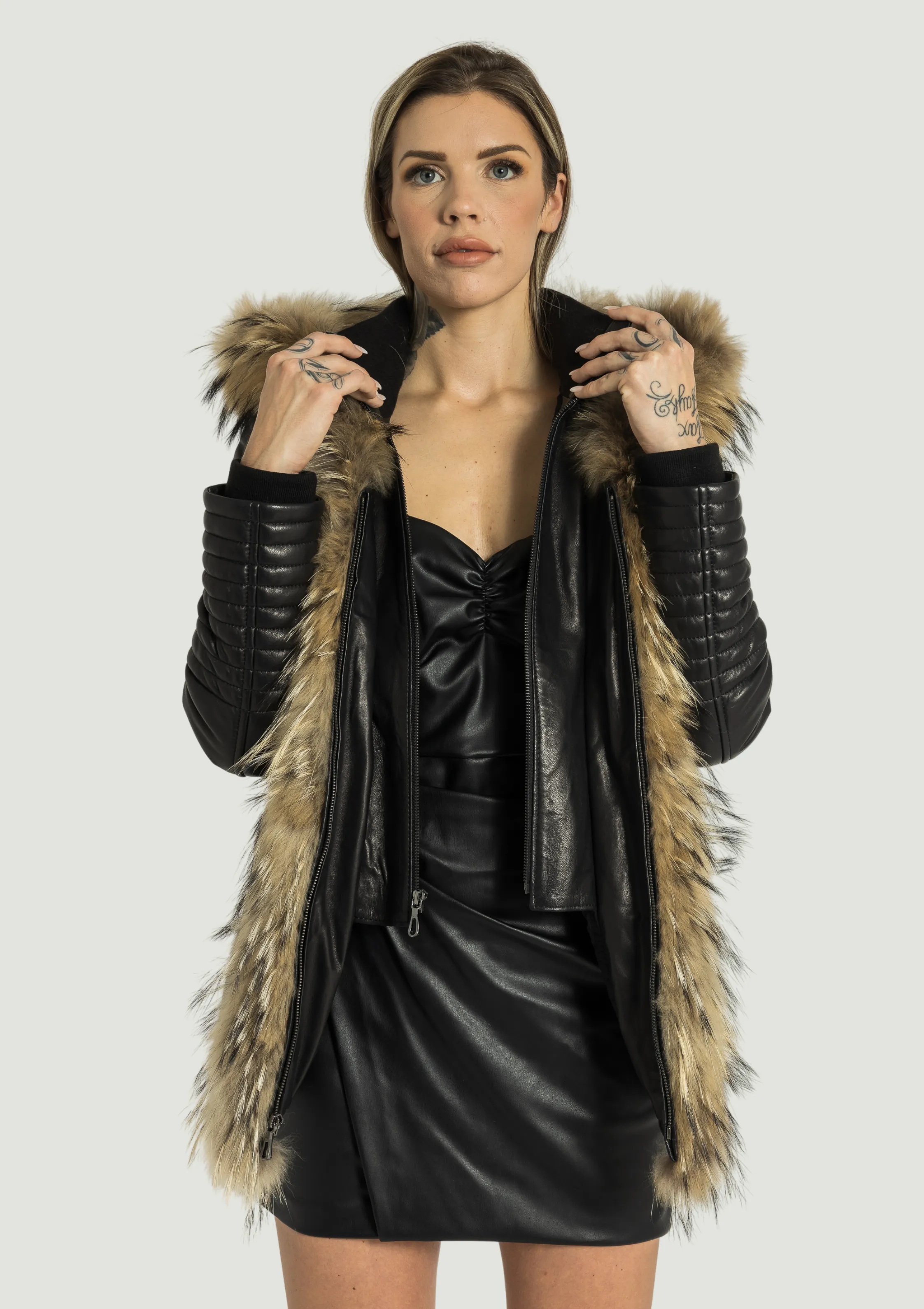 Kim LeatherJacket With Natural Fur
