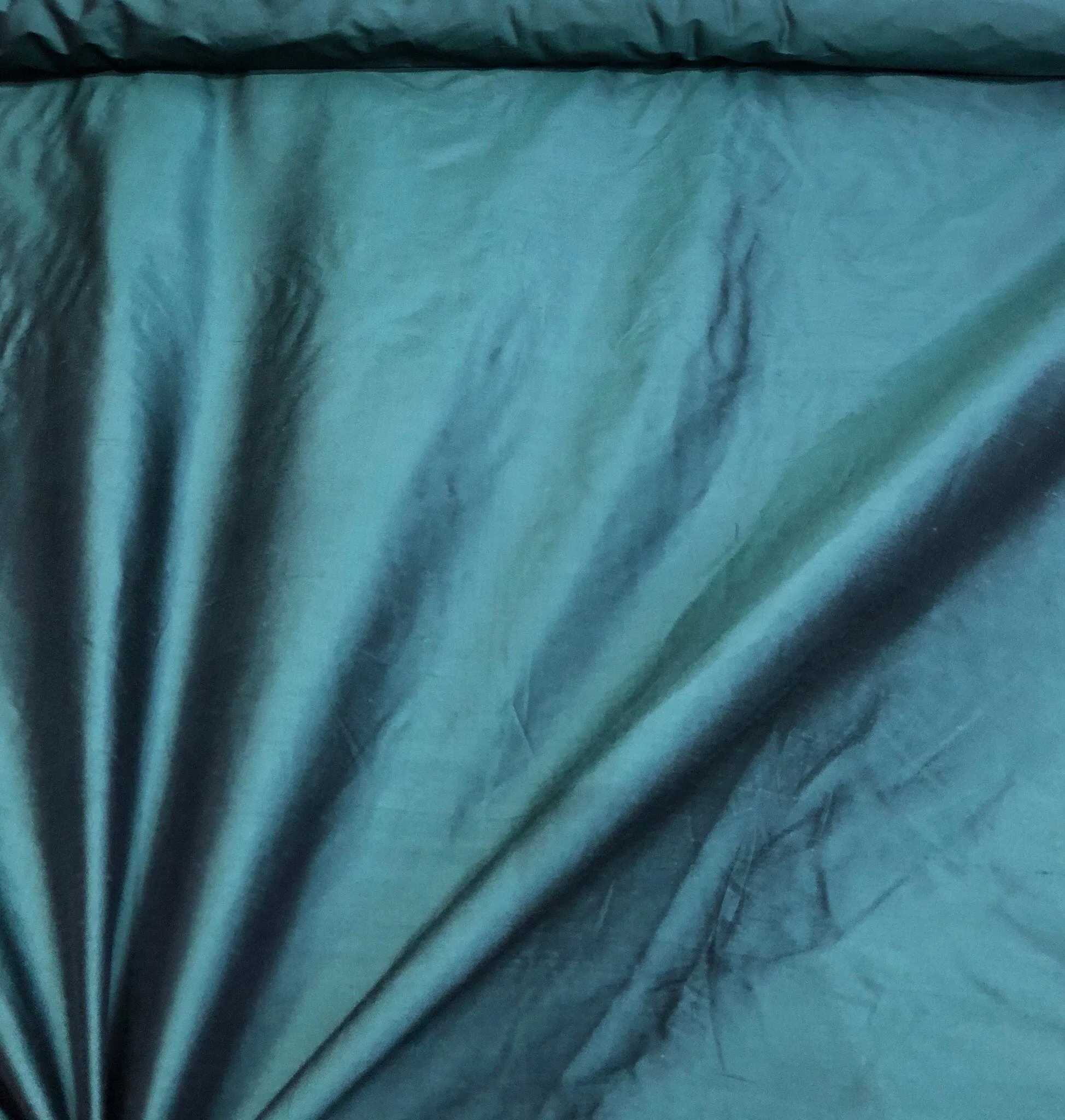 Silk shantung 54&quot; wide   Beautiful Dark forest black/green silk shantung fabric sold y the yard
