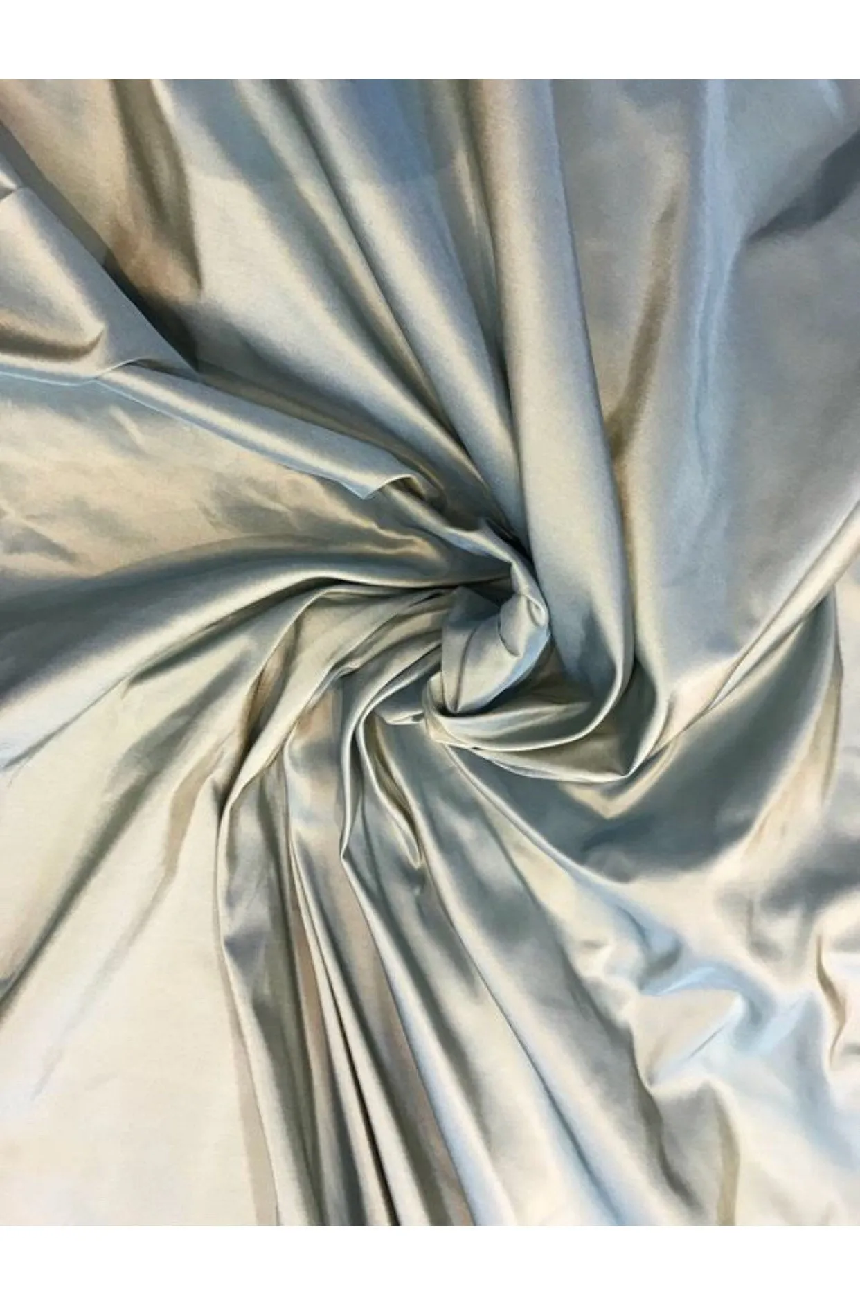 Silk taffeta 54&quot; wide    Beautiful iridescent mint green color silk taffeta fabric sold by the yard