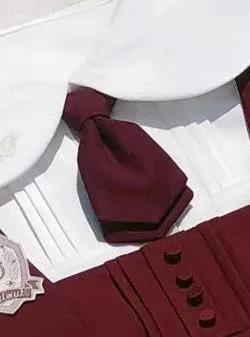 Suspender Tie Red Dress Badge Burgundy Emblem