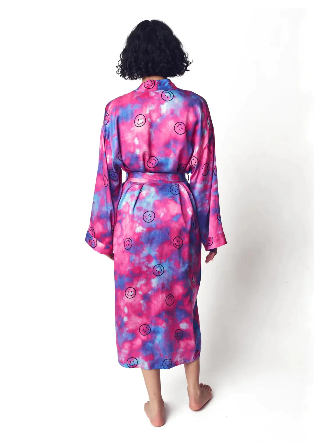 Ultraviolet Silk Day Robe